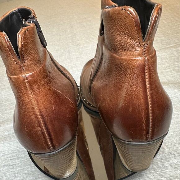 Paul Green Stella Studded Vintage Women’s 8 Leather Ankle Boots Austrian Made - Picture 4 of 9